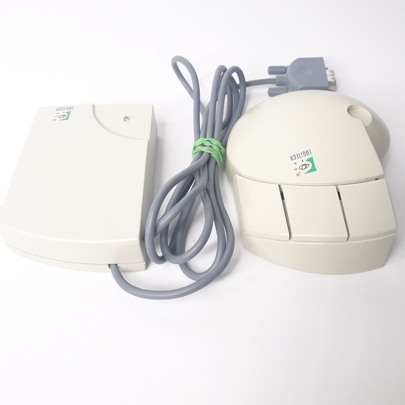 Rare 1990 Vintage Logitech Cordless Radio Mouse Mouseman w/ Receiver M-RA12No - Picture 12 of 13